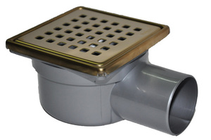 Сифон рогов ф50 PP/SS h=65 авт.затвор "S"- gold